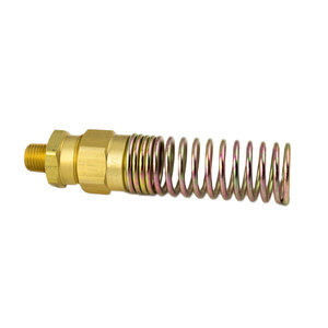 Brass DOT Air Brake Coupler Springguard Assembly - 1/2 Inch Hose Inner Diameter (HID) x 1/2 Inch Male Pipe Thread (MPT)