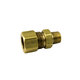 Brass Compression - Fittings Connector - Tube to Male Pipe - 3/8 Inch Tube x 3/8 Inch Male Pipe Thread (MPT)