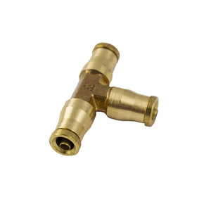 Brass Push-To-Connect - DOT Air Brake - Fittings For SAE J844D - Nylon Tubing Union Tee - 1/4 Inch Tube Outer Diameter