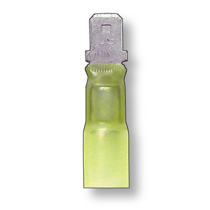 Yellow Male Spade Connector Shrink/Solder