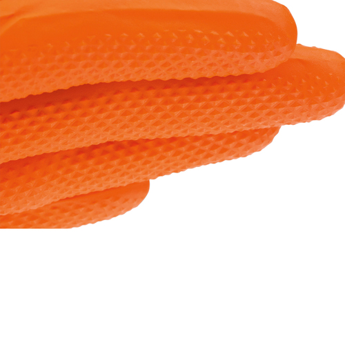 Nouveau produit : Gants jetables nitrile Grip orange haute résistance -  Würth