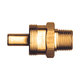 Brass DOT Air Brake - Terminal Bolts Coupler - 3/8 Inch Hose Inner Diameter (HID) x 3/8 Inch Male Pipe Thread (MPT)