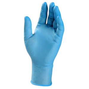 Ammex® GWRBN Gloveworks Industrial Grade Textured Nitrile Gloves,  Powder-Free, Blue, L, 100/Box
