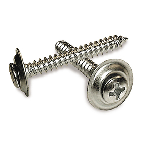 Chrome Phillips Oval Head SEMS Self-Tapping Screws #10X5/8
