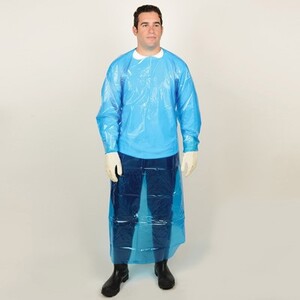 NSI ActivGARD® 50" Blue 4 mil MVA Gown with Elastic Wrist, 50/Case