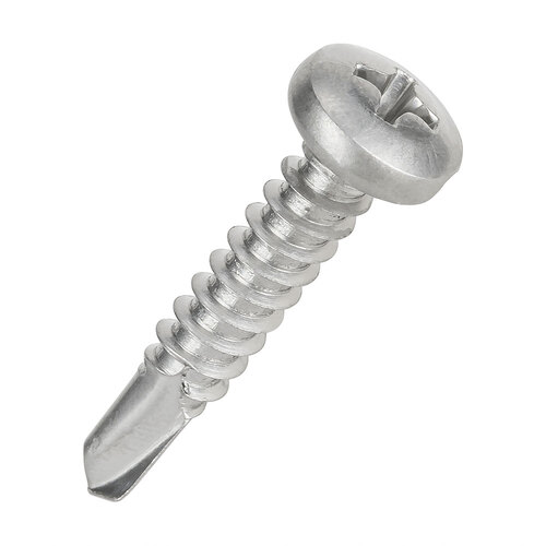 14 X 1 Phllips Pan Head TEK Screw - Standard -  #3 Point - 410 Stainless Steel