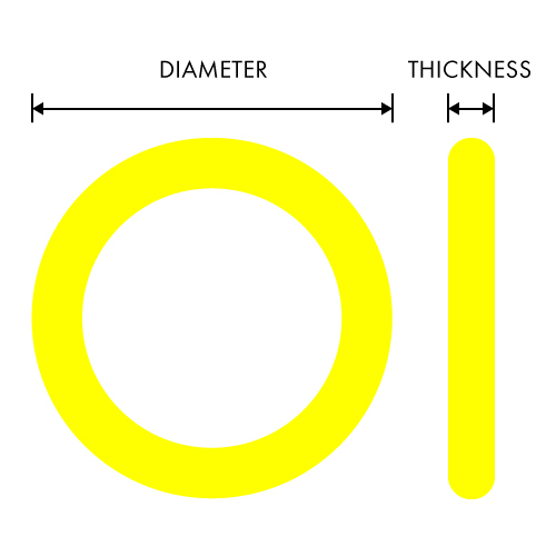 Yellow Volvo Service O-Ring OEM #3545441