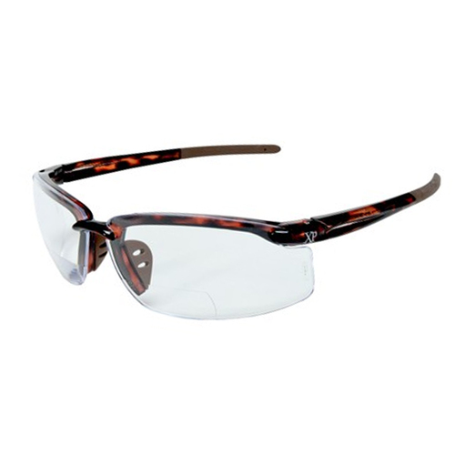 NSI XP® 55 Clear Lens Reader Safety Glasses, Diopter 2.00