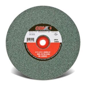 Bench and Pedestal Wheel - 8 x 1 x 11/4 - Type 1 - 60 Grit - Hardness I - Green