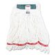 Web Foot Shrinkless Looped-End Wet Mop Head, Cotton/Synthetic, Medium, White, 6/Carton