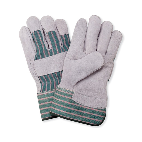 NSI Premium Shoulder Leather Palm Safety Cuff Work Gloves - Large