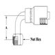 1/4 HOSE 9/16X18 ORF 90 FE SWVL