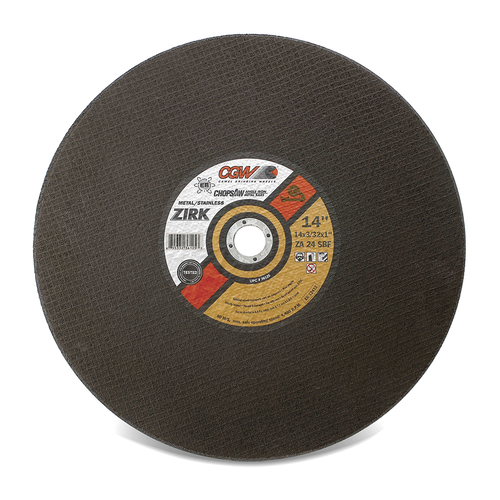 Chop Saw Double Reinforced Specialty Wheel- MR Stud - 14 Inch - A30-R-BF - 14 x 3/32 x 1