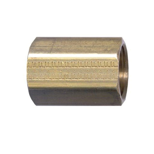 Brass SAE - 45-Degree Inverted Flare Union Coupling - Tube to Tube - European Style 3/16 Inch Tube x M