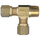 Brass DOT Air Brake - Nylon Tubing Tee-Ends Tube & Male Pipe Thread - 3/8 In Tube x 3/8 In Male Pipe Thread (MPT) Center Tube