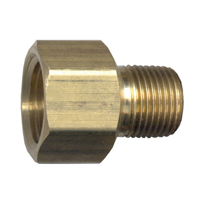 Brass Pipe - Fittings Adapter - 1/2 Inch Male Pipe Thread (MPT) To 1/2 Inch Female Pipe Thread (FPT)