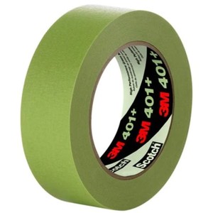 3M# High Performance Green Masking Tape 401+, 12 mm x 55 m 6.7 mil