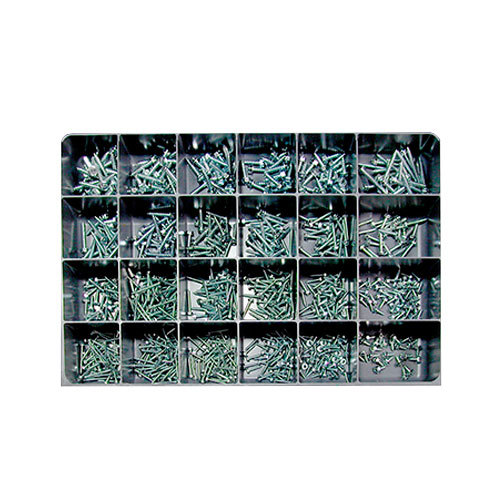 Hex Washer Head Slotted Zinc Screw Assortment 850 Pcs