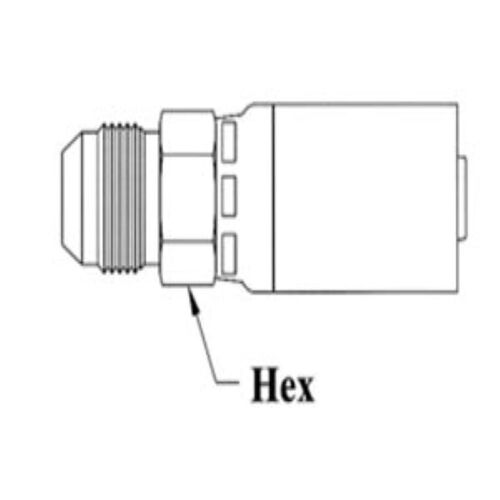 3/8 HOSE 5/8X18 SAE M SOLID 45