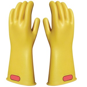 Novak Electrical Safety Lineman's 14 Inch Class 00 Electrical Rubber Insulating Glove Yellow Size 10