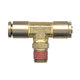 Brass Push-To-Connect - DOT Air Brake - Nylon Tubing Tee Ends - 1/4 In Tube x 1/4 In Center Female Pipe Thread (FPT)