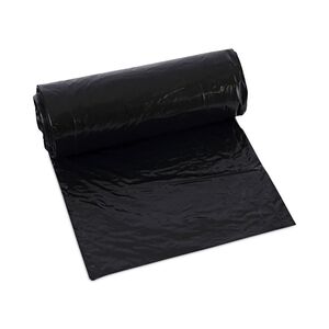 Low-Density Waste Can Liners, 16 Gal, 1 Mil, 24 X 32, Black, 10 Bags/Roll, 15 Roll/Carton