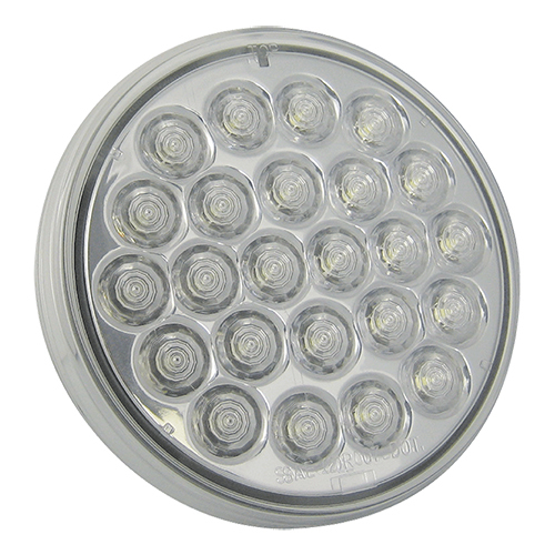 Clear Back Up Round 24 LEDS 4 1/4