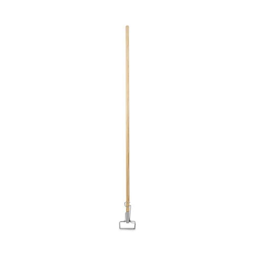 Spring Grip Metal Head Mop Handle For Most Mop Heads, Wood, 60