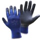 SHOWA Foam Nitrile Coated Gloves, Palm Coverage, Black/Blue, SM