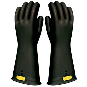 Novak Electrical Safety Lineman's 14 Inch Class 00 Electrical Rubber Insulating Glove Black Size 8