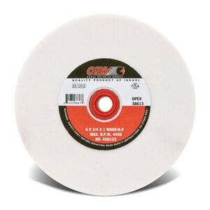 Bench and Pedestal Wheel - 8 x 1 x 11/4 - Type 1 - 60 Grit - Hardness K - White