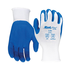 NSI Ruf-flex® Lite Blue Latex Palm Coated Nylon String Knit Gloves -2XLarge