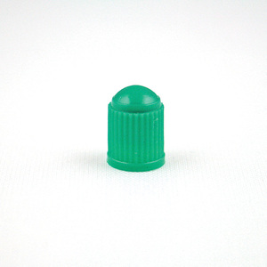 Dark Green Plastic Valve Cap with Red Silicone Seal