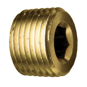 Brass Pipe - Fittings Plug Hex Countersunk - 1/2 Inch Pipe