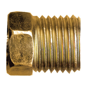 Brass SAE 45-Degree Inverted Flare Brass Nut - 3/16 Inch Tube x 3/8 Inch Thread