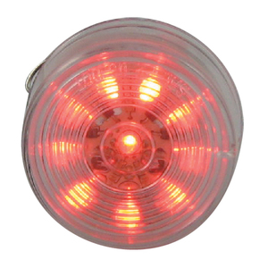 Red Clearance Marker Clear Round Lens 10 LED 2"X 1"
