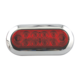 Red Stop/Turn Oval Chrome Bezel 10 LEDS 7 9/16