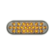 Amber Turn/Park/Tail Clear Oval 24 LED 6 1/2