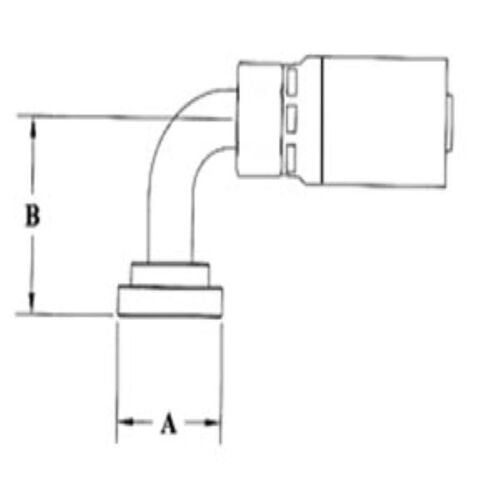 1-1/4H X 1-1/4  CODE 61 SPLT FLANGE 90