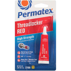 Permatex High Strength Threadlocker Red, 6ml