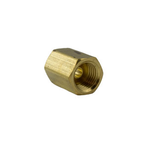 Brass SAE 45-Degree Inverted Flare Coupling - 1/4 Inch Tube x 1/4 Inch Tube