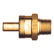 Brass DOT Air Brake - Terminal Bolts Coupler - 3/8 Inch Hose Inner Diameter (HID) x 1/2 Inch Male Pipe Thread (MPT)