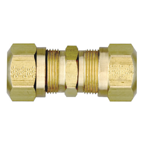 Brass DOT Air Brake Fitting - Nylon Tubing Union - 1/4 Inch Tube