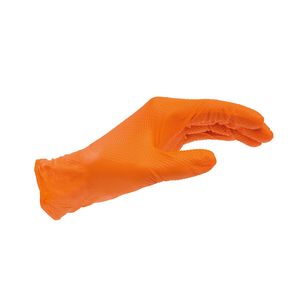 Nitrile Gloves - Heavy Weight - Orange - Textured (100/Box) - ExtraLarge