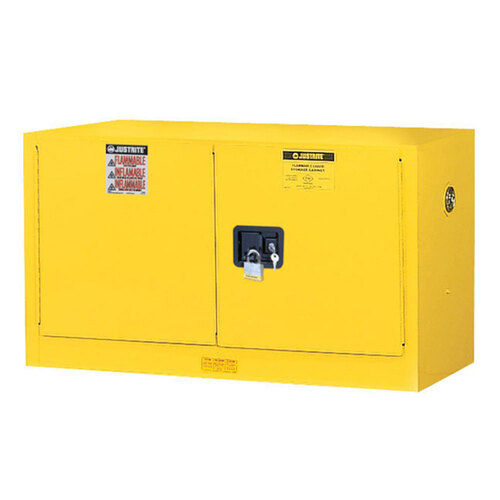 Justrite Sure-Grip® EX 17-Gallon, Manual, Yellow Sure-Grip® EX PiggybackSafety Cabinet