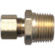 Brass Compression - Poly Tubing Connector - Tube to Male Pipe - 1/4 In Tube x 1/8 In Male Pipe Thread (MPT)