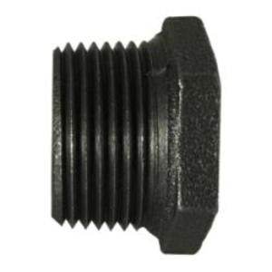 Black Iron Hex Bushing Malleable - 1-1/4 Inch x 1 Inch