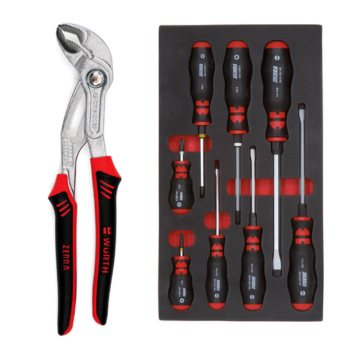 ZEBRA MULTI SCREWDRIVER ASSORTMENT & WATER PUMP PLIERS BUNDLE