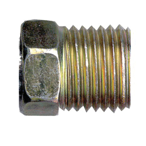 Brass SAE - 45-Degree Inverted Flare Steel Nut - 3/8 Inch Tube x 5/8 Inch Thread