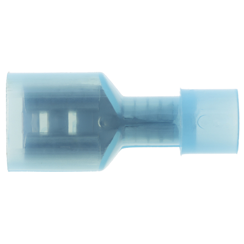 Blue Female Spade Connector Fully-Insulated 1/4